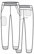 60302 Focus Pantalon Jogger à Jambe Mince et Taille Élastique par Maevn
