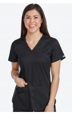 7459 Med Couture Performance Touch V-NECK SHIRTTAIL TOP