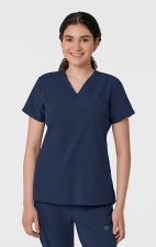 6045 W123 Women's Slim V-Neck Flex Top by Wink