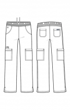 MC7739 Touch Performance Yoga 7 Pocket Cargo Pant by Med Couture