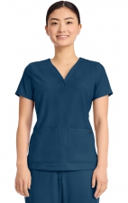 HH751 Quest 3 Pocket Y-Neck Scrub Top by Healing Hands