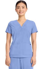 HH751 Quest 3 Pocket Y-Neck Scrub Top by Healing Hands