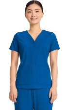 HH751 Quest 3 Pocket Y-Neck Scrub Top by Healing Hands