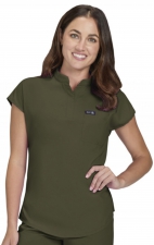 *FINAL SALE S 1093 koi Basics Ari Split Neck Top
