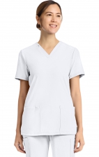 CK832 Achieve 2 Pocket Classic V-Neck Top by Cherokee