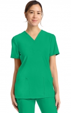 CK832 Achieve 2 Pocket Classic V-Neck Top by Cherokee