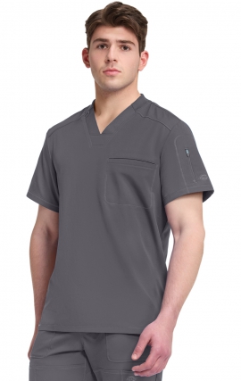 DK610 Dickies Dynamix Men's V-Neck with Chest Pocket