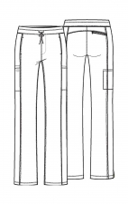 DK130 Dickies Dynamix Pantalon Taille Mi-Haute à Jambe Droite