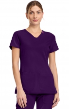 MC702 Amp 3 Pocket V-Neck Top with Flex Panels by Med Couture