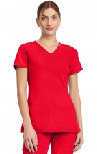 MC702 Amp 3 Pocket V-Neck Top with Flex Panels by Med Couture