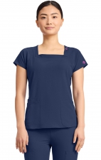 MC704 AMP Square Neck 3 Pocket Top by Med Couture