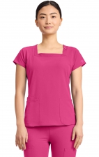MC704 AMP Square Neck 3 Pocket Top by Med Couture