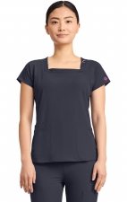 MC704 AMP Square Neck 3 Pocket Top by Med Couture