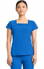 MC704 AMP Square Neck 3 Pocket Top by Med Couture