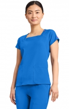 MC704 AMP Square Neck 3 Pocket Top by Med Couture