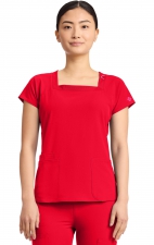 MC704 AMP Square Neck 3 Pocket Top by Med Couture