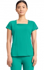 MC704 AMP Square Neck 3 Pocket Top by Med Couture