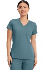 MC7448 Touch Performance Chest Pocket Top by Med Couture