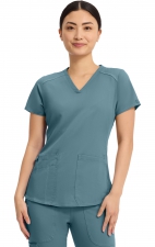 MC7459 Touch Performance V-Neck Shirttail Top by Med Couture