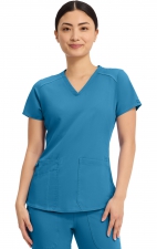 MC7459 Touch Performance V-Neck Shirttail Top by Med Couture