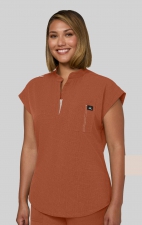 1131 Solis Catrin 2 Pocket Zipper Neck Top by koi