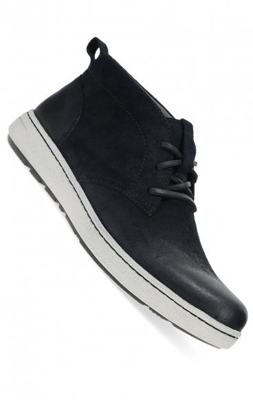 Tony Black Burnished Suede Men's Slip-Resistant Sneaker by Dansko