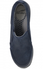 Chaussure Pippy Imperméables Navy Burnished Suede Slip-On pour Femmes par Dansko