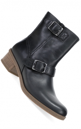 Delphine Black Waterproof Burnished Boot by Dansko