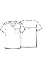 WW690 Workwear Revolution Haut a Border avec Poche Poitrine pour Hommes de Cherokee