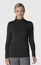 2129 WonderWink Layers Women's Silky Mock Neck Long Sleeve Top