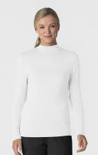 2129 WonderWink Layers Women's Silky Mock Neck Long Sleeve Top