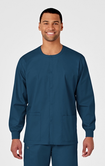 *VENTE FINALE M 800 WORK Manteau Unisexe à Col Rond et Fermature à Pression par WINK *VENTE FINALE M 800 WORK Manteau Unisexe à Col Rond et Fermature à Pression par WINK