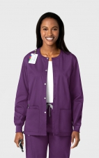 800 WonderWORK Manteau Unisexe avec Col Rond et Fermature à Pression