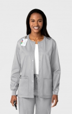 800 WonderWORK Manteau Unisexe avec Col Rond et Fermature à Pression