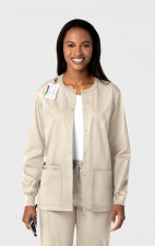 800 WonderWORK Manteau Unisexe avec Col Rond et Fermature à Pression