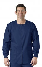 800 WonderWORK Unisex Snap Front Round Collar Jacket