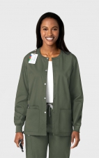 800 WonderWORK Manteau Unisexe avec Col Rond et Fermature à Pression