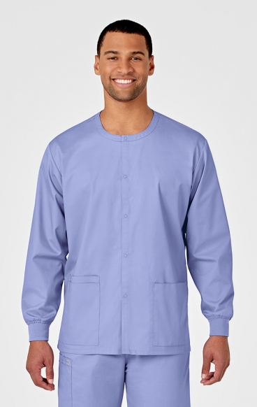 *VENTE FINALE S 800 WORK Manteau Unisexe à Col Rond et Fermature à Pression par WINK *VENTE FINALE S 800 WORK Manteau Unisexe à Col Rond et Fermature à Pression par WINK