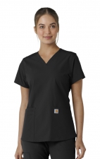 C12313 Carhartt Force Essentials Haut à Col en V avec Panneaux en Tricot