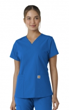 C12313 Carhartt Force Essentials Haut à Col en V avec Panneaux en Tricot