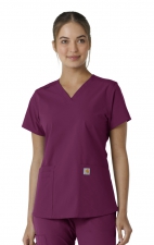 C12313 Carhartt Force Essentials Haut à Col en V avec Panneaux en Tricot