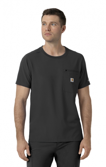 *FINAL SALE S C16510 Carhartt Force Cross-Flex Men's Crew Neck Scrub Top