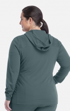 90301 Focus Women's Hooded Zip Front Warm Up Jacket by Maevn