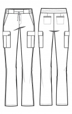 HH150 Quest Pantalon Cargo à Jambe Évasée avec 6 Poches par Healing Hands