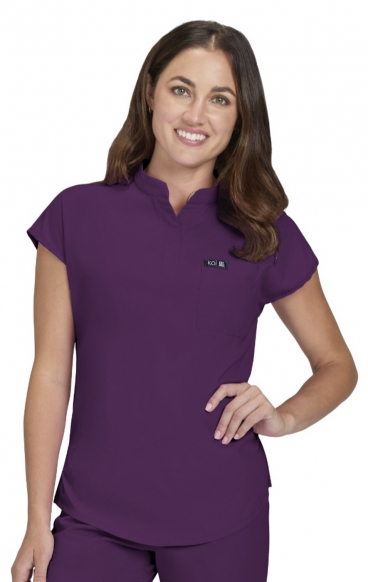 *FINAL SALE XL 1093 koi Basics Ari Split Neck Top