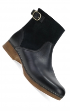 Monique Black Burnished Calf Boot for Women by Dansko