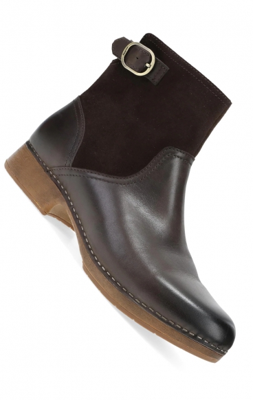 Monique Chocolate Burnished Calf Boot for Women by Dansko