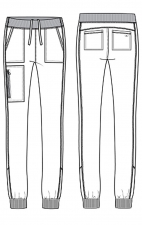 CKA190 Allura Pull On Jogger Pant with 5 Pockets by Cherokee