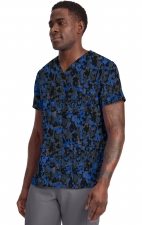 CK691 Unisex 4 Pocket Print Top by Cherokee - Dabbling In Paint