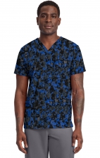 CK691 Unisex 4 Pocket Print Top by Cherokee - Dabbling In Paint